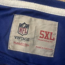 New York Giants Mitchell & Ness NFL Long Sleeve Crew Shirt  size 5xl