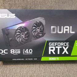 OUT OF STOCK (MORE COMING SOON)! ASUS Dual NVIDIA GeForce RTX 3060 Ti V2 OC - Brand New, Unopened