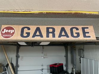 Jeep Service Garage Wooden Sign