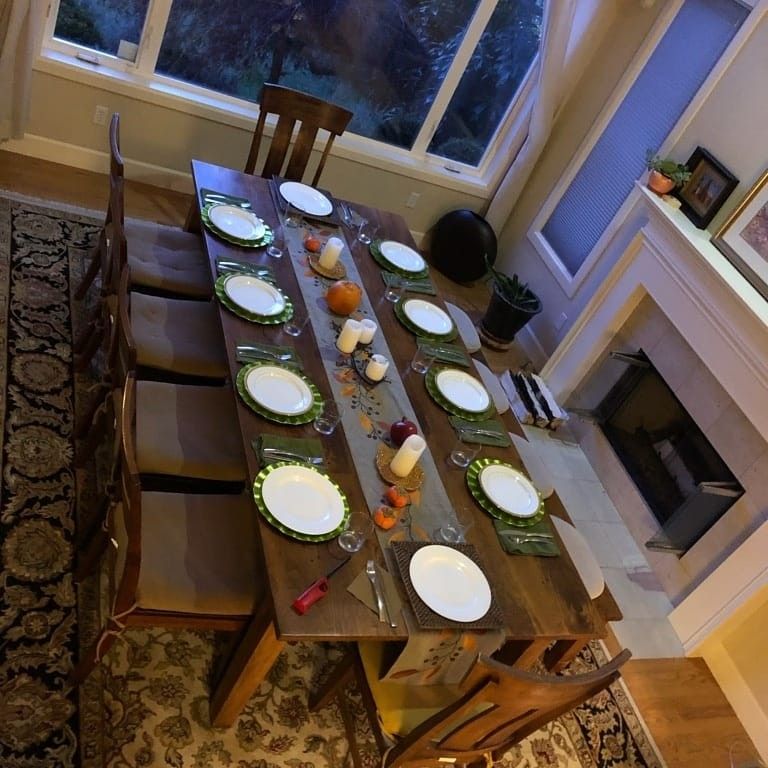 🍯 Crate & Barrel Basque Honey Dining Set – Table + Credenza + Chairs + Bench – LIKE NEW!