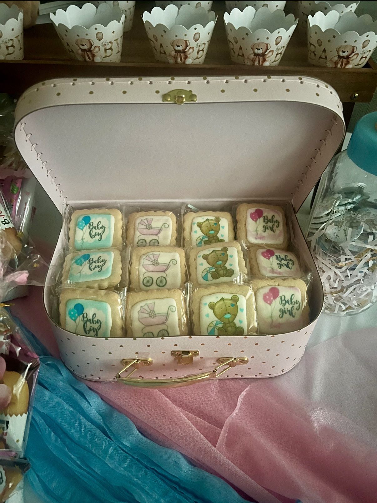 Gender Reveal Eatable Cookies 