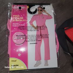 Barbie Costume Pink Power Jumpsuit Youth Small 4-6