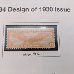 1934 6 Cent Airmails Stamp