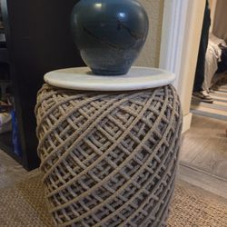Boho Side Table - Marble Top