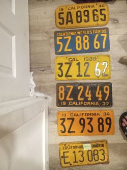 Lot of antique licence plate (singles only)