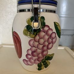 Pretty Ceramic Cookie Jar 