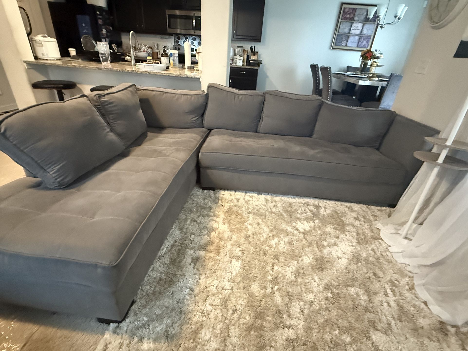 Corner Couch Grey For Sale