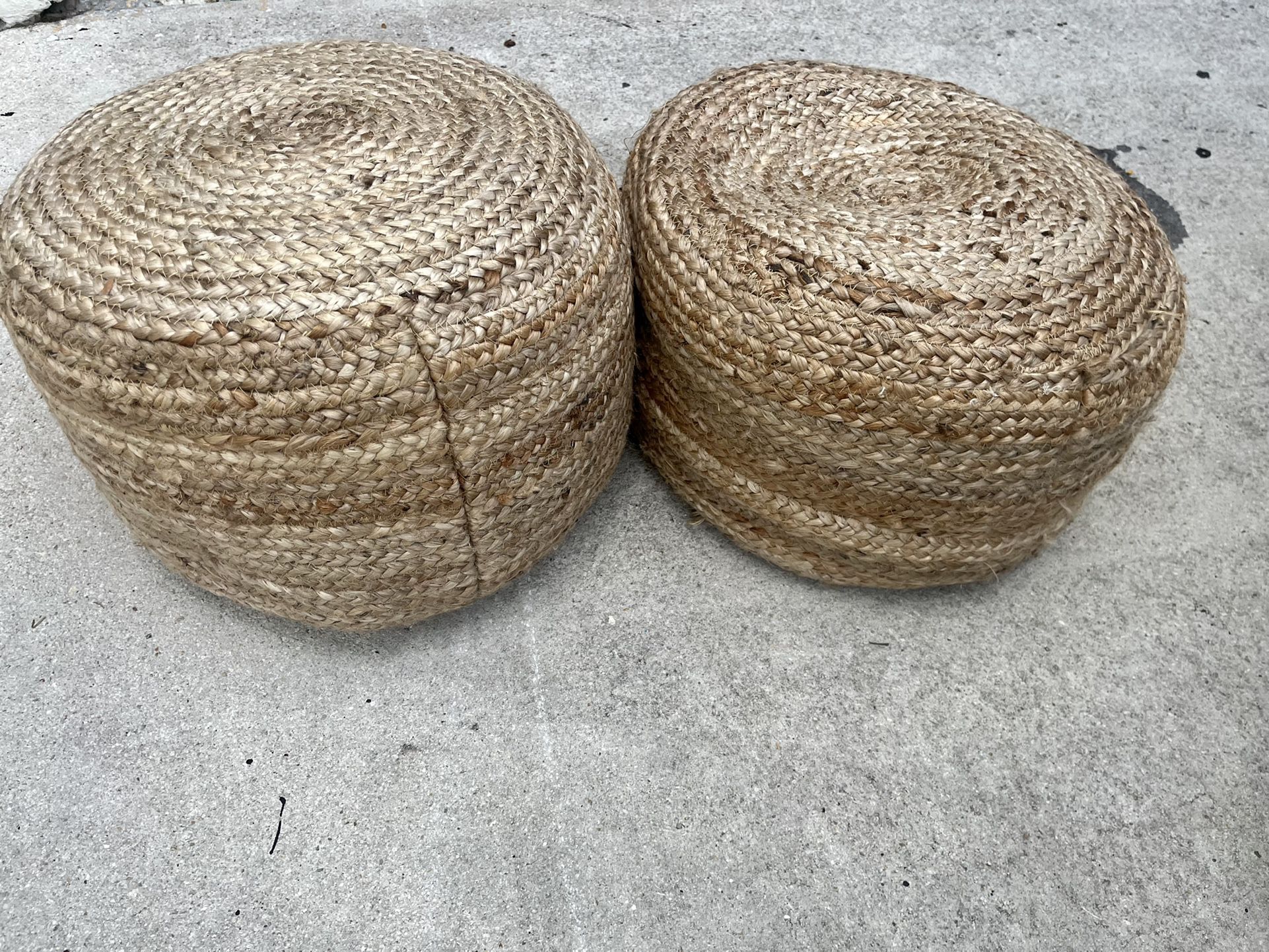 Pair 2  Stool Ottomans  POOF’S 
