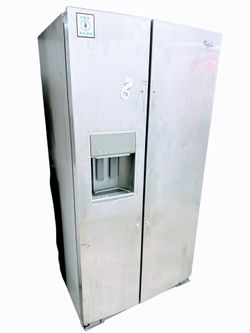 Whirlpool 36” Stainless Side By Side Refrigerator 