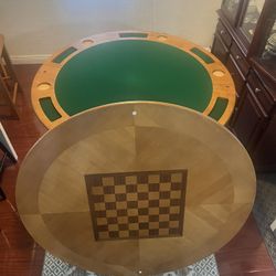 Dinning/poker/checker Table. 3 In 1.
