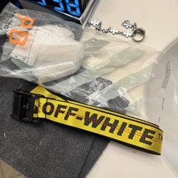 Used Authentic Off White Belt Construction