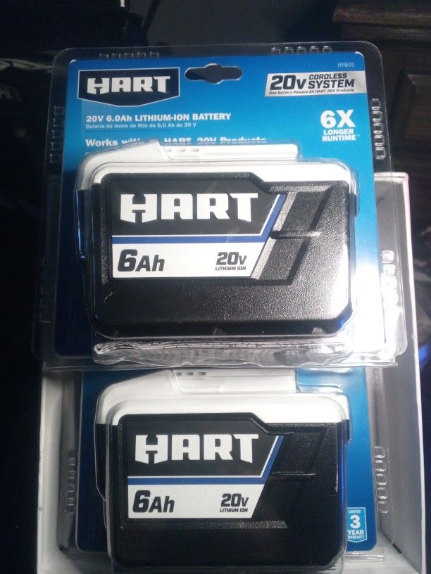 Hart Batteries 6ah 20v