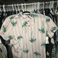 Kenny Flowers Golf Polo Palm Trees