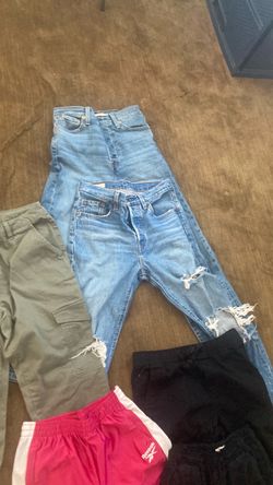 7 pants some are like new Levi  and men’s jean jacket