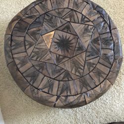 4 Of Egyptian Puffs Of Natural Leather 