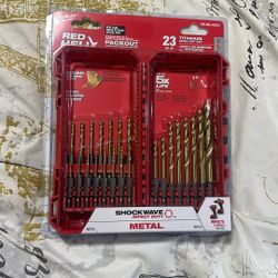 milwaukee 23 pc titanium drill bit set