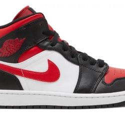 Air Jordan 1 Mid 'Bred Toe' Sneakers