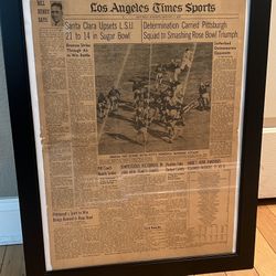 1937 Los Angeles Times Sports Section Newspaper