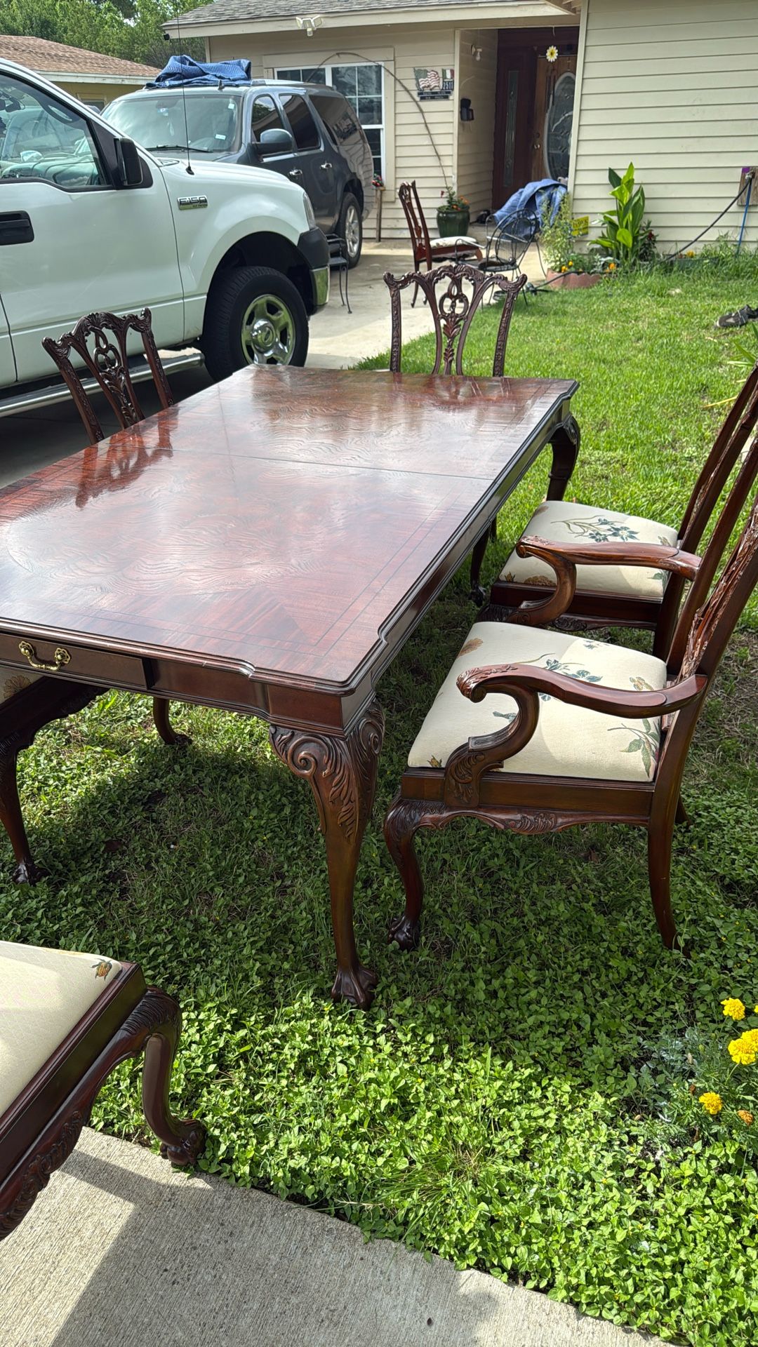 Dining table and chairs