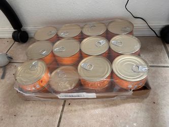 A case of 24 cans of Tiny Tiger cat food