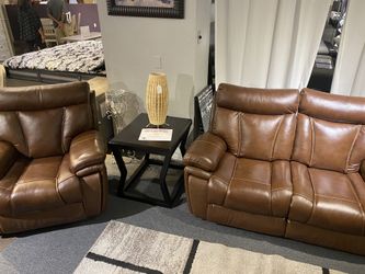 Leather loveseat and recliner! $550