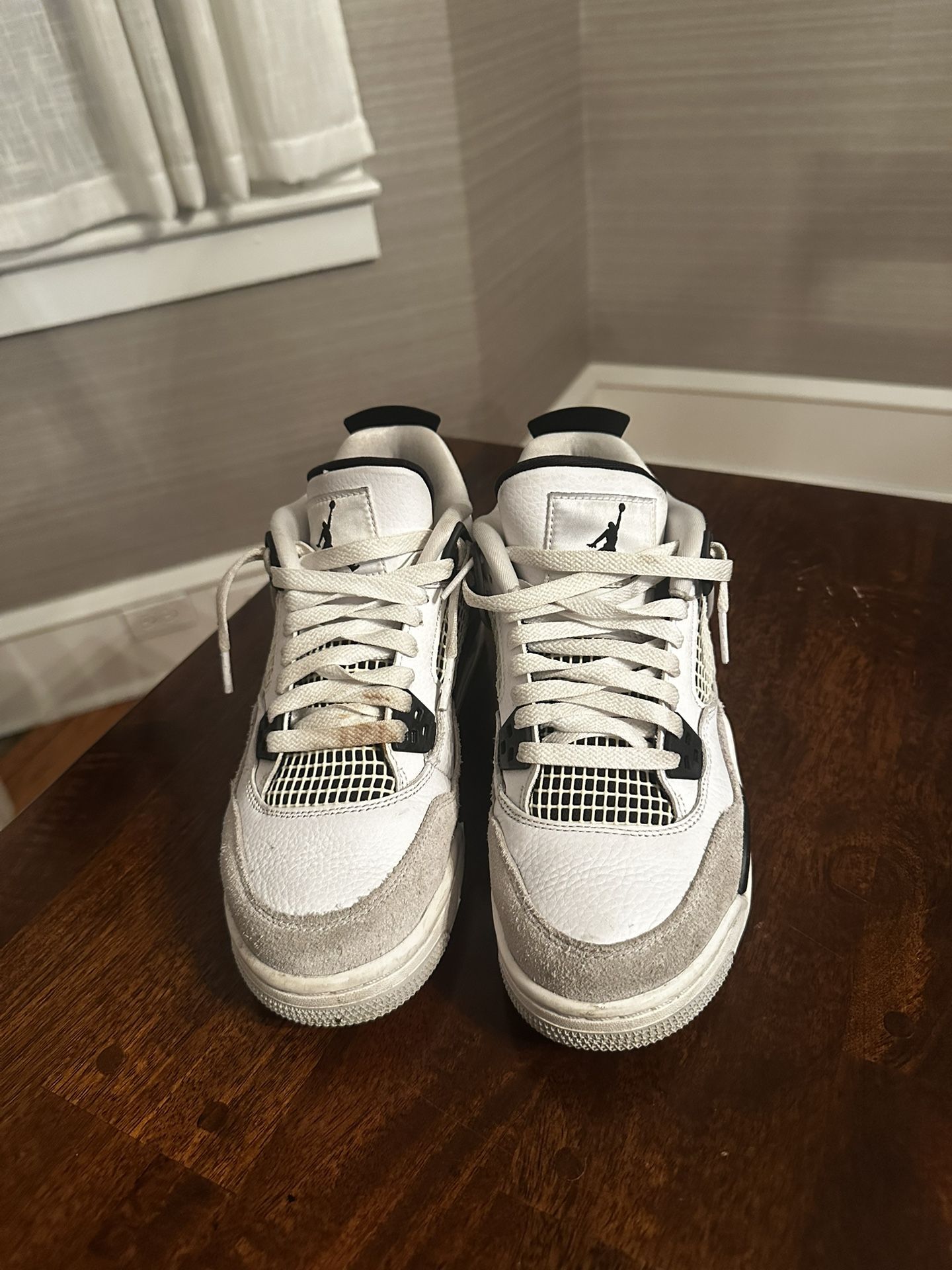 Men's Air Jordan Sneakers - Classic White & Black Athletic Shoes