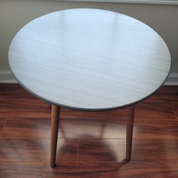 Gray Round End Table