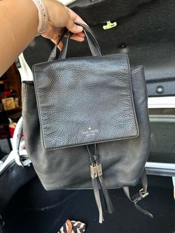 Kate Spade Black Leather Backpack