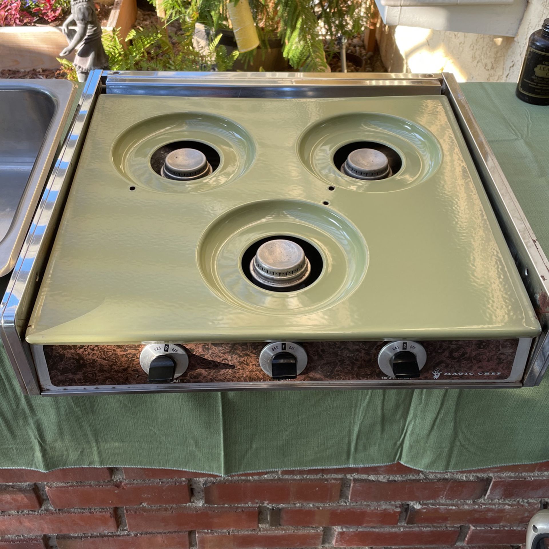 Vintage stove and sink for RV, camper van, DIY trailer 
