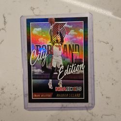 Damian Lillard Nba Hoops City Edition Basketball Card Silver