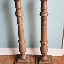 Wooden Candle Pillars