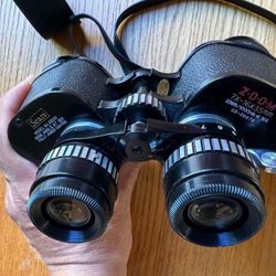 Vintage Sears ZOOM Adjustable Binoculars 7x-16x35mm Model 6200 With Tripod Attachment Hole