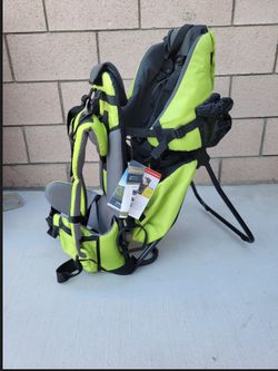 ClevrPlus Cross Country Baby Backpack Carrier, Red, Toddler Hiking Backpack with Comfortable Seat, Adjustable Straps & Belt, Foldable Frame Lightweigh