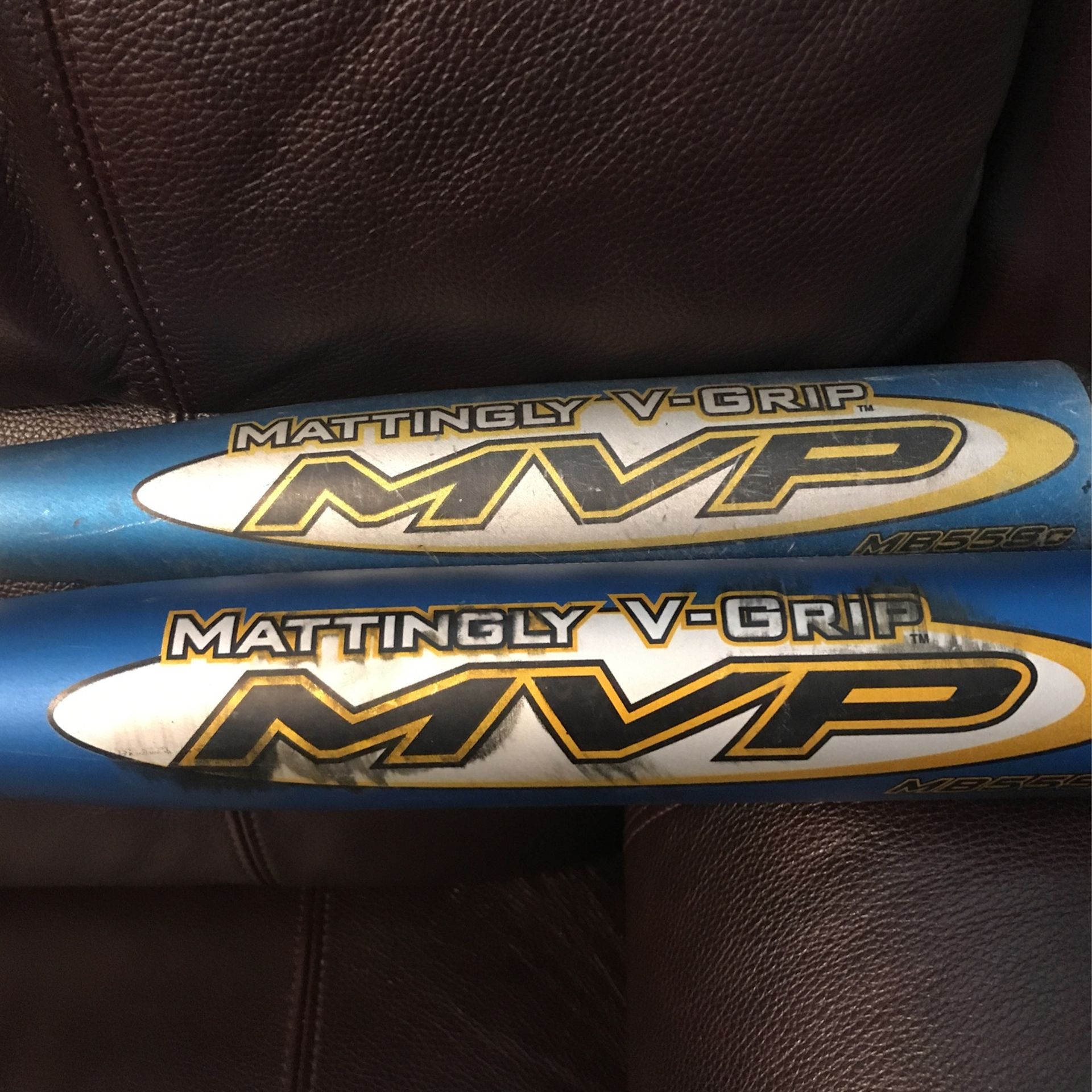 Pair of Mattingly V Grip Baseball Bats - One BESR