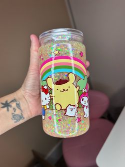 Sanrio Characters Glitter Snow Globe Cup