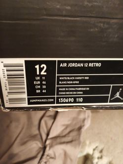 Air Jordan 12 Retro Size 12