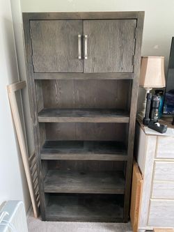 Bookshelf and desk