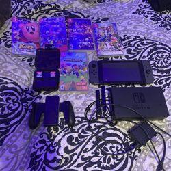 Nintendo Switch With 7 Games 128g Sd Card Works Great