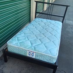 TWIN BED FRAME WITH MATTRESS 