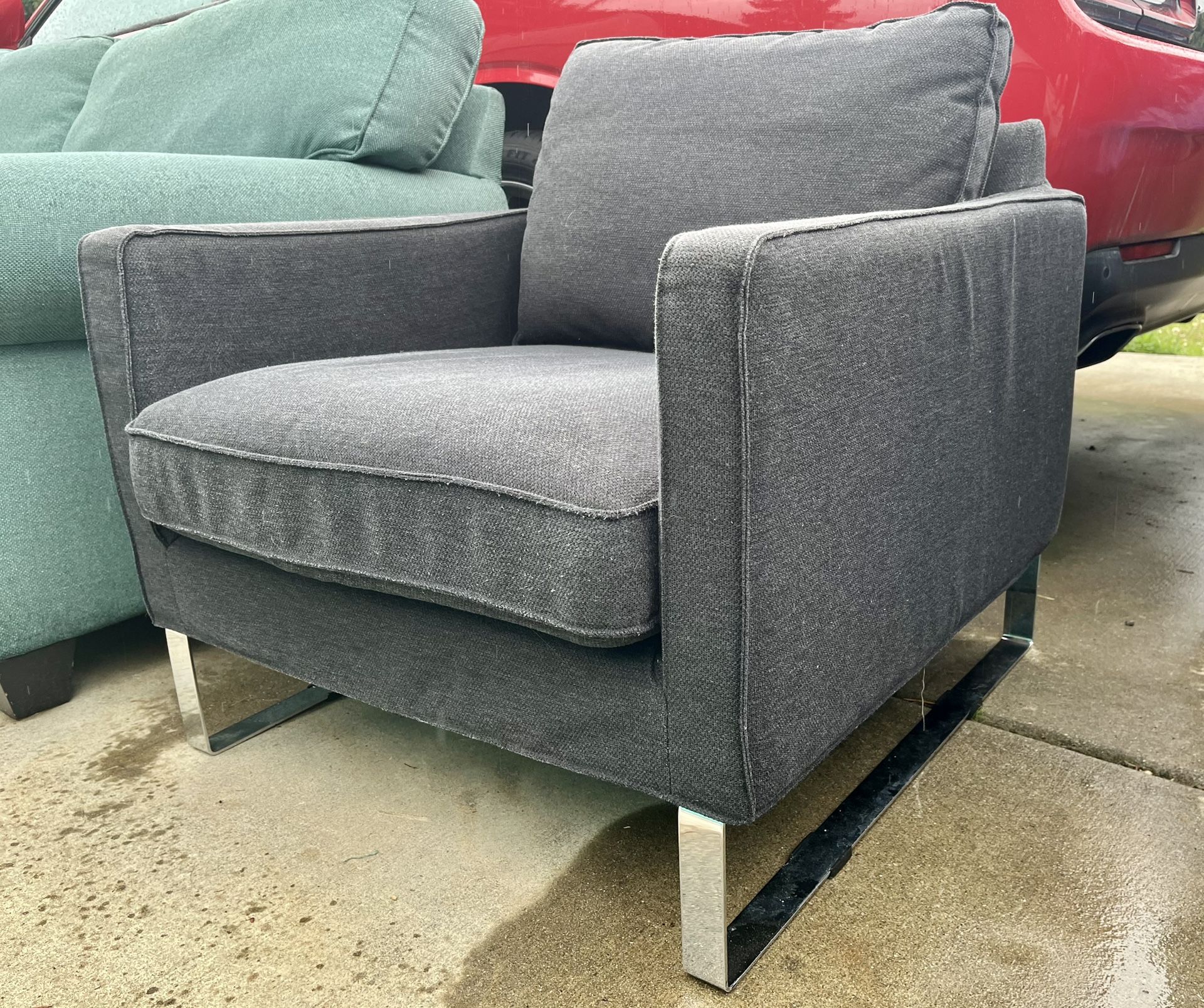 Cool Charcoal Grey Mellby Chair
