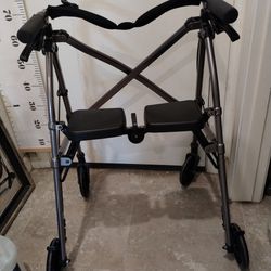 Narrow Compact Handicapped Rollator Walker Push Button Open And Close Good Condition