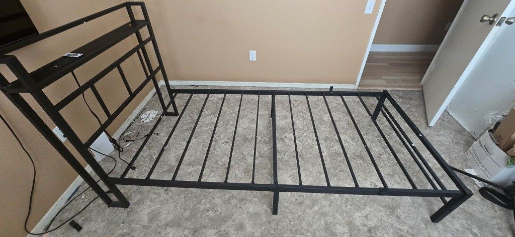 Twin Size Black Frame Bed