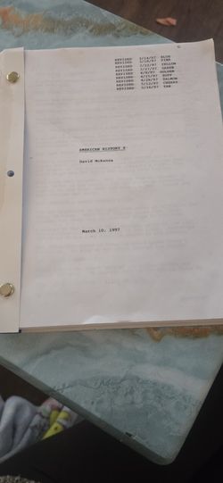 Vintage 1997 “American History X” Script – New Line Cinema – Revised Draft Original 