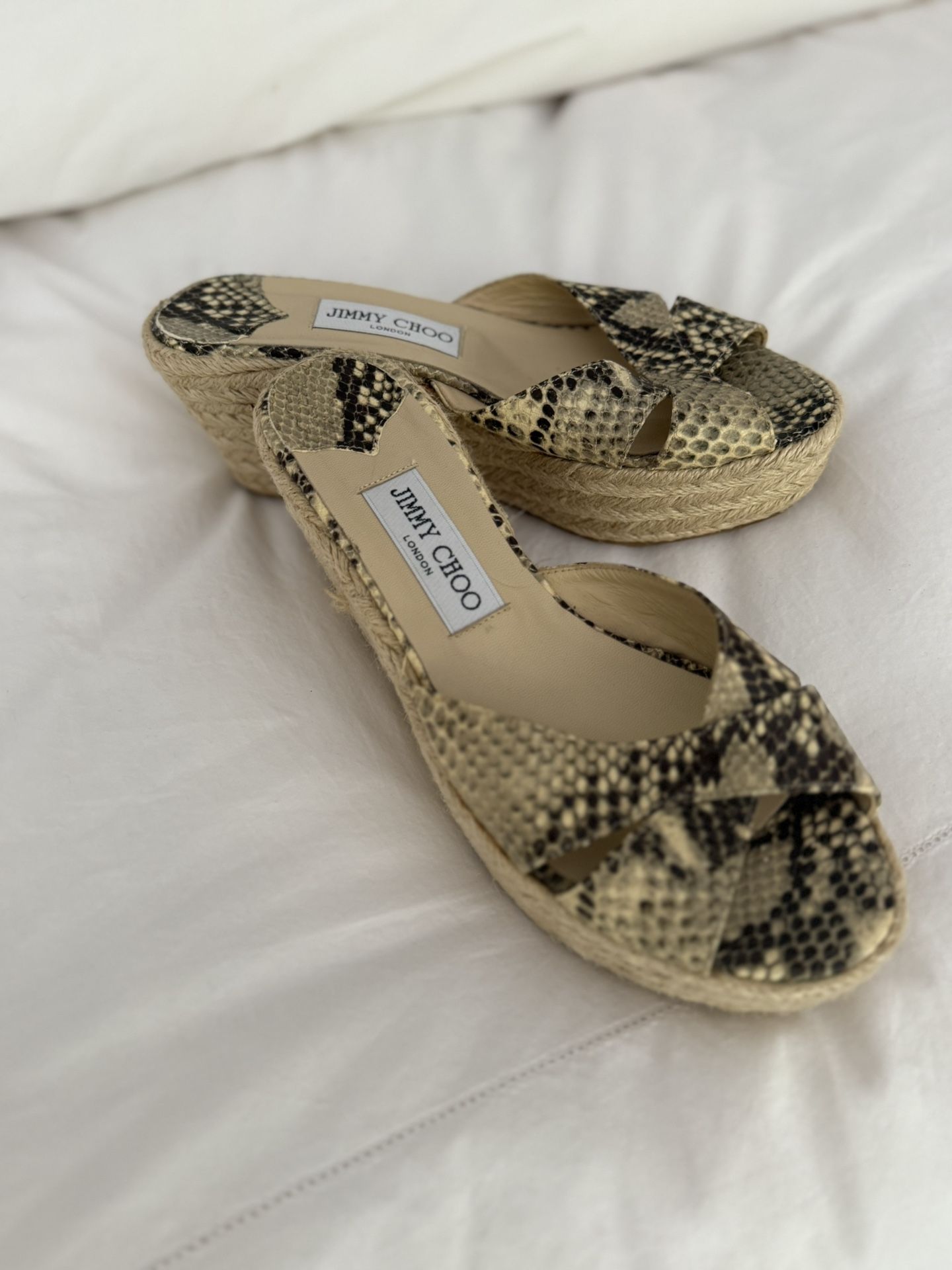 Rare Jimmy Choo Espadrille Wedge Sandal Shoes