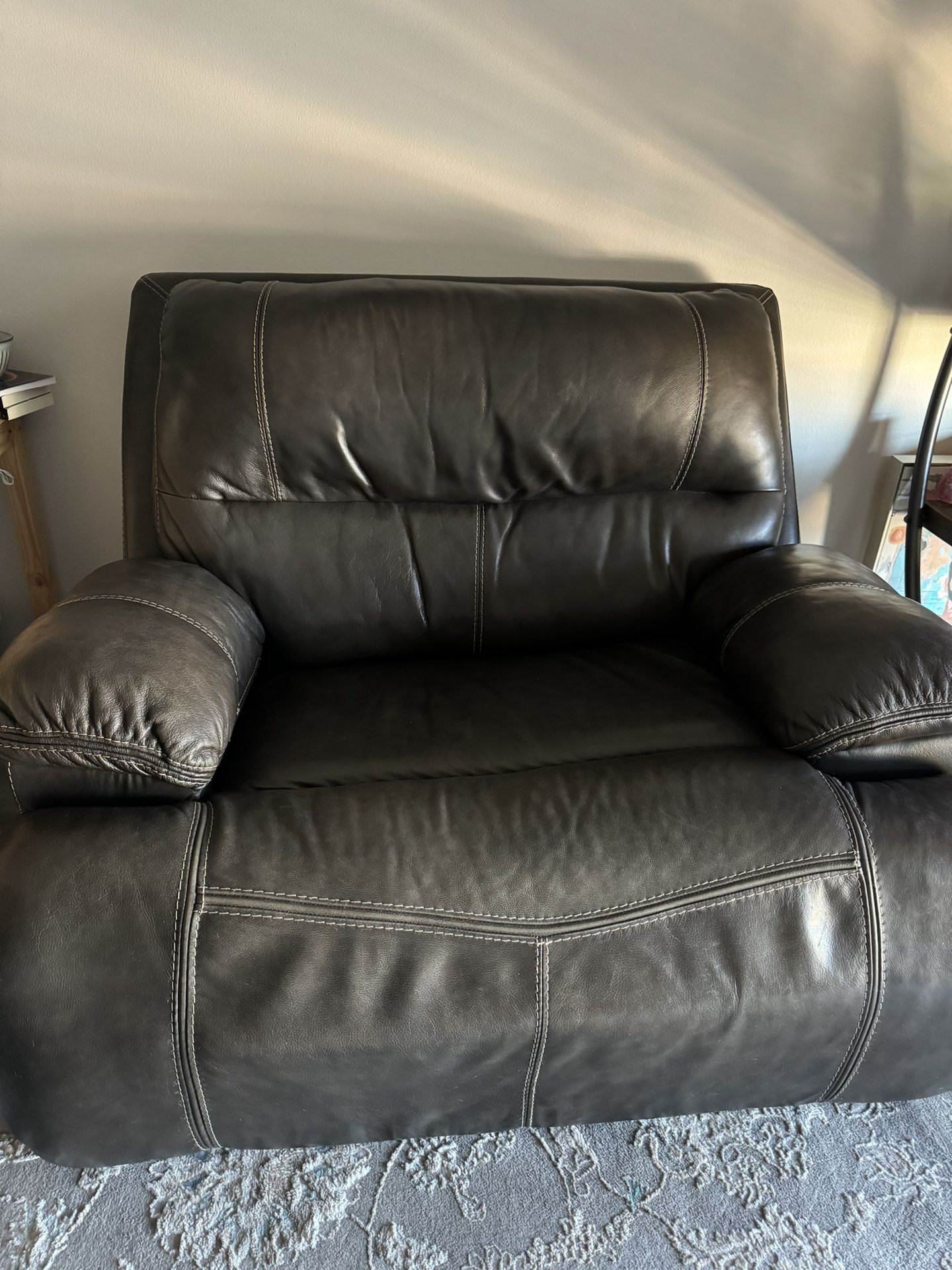 Oversized Leather Recliner