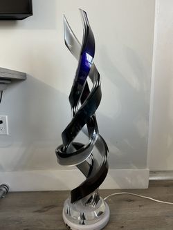 Will Grant Studio Large 41” Acrylic Sculpture – Lighted & Rotating Base – Modern Art