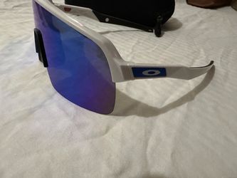 Oakley Sutro Sunglasses White Blue Mirror