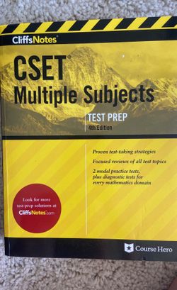 CSET multiple Subjects Cliff Notes Test Prep 4th Ed