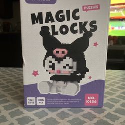 386 Pcs Kuromi Magic Blocks Kit Mini Building Blocks Challenging Game Gift
