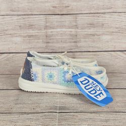 Hey Dude Wendy Youth Girls Bay Blue  Shoes Size C12 (43696-4VP)